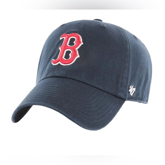 Boston Red Sox Clean Up 47 Baseball Cap / Navy/Red adjustable back OSFA - Picture 1 of 7